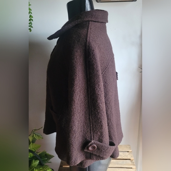 Coupe 100% Wool Sweater Cardigan in a Brown Color M - Picture 4 of 7